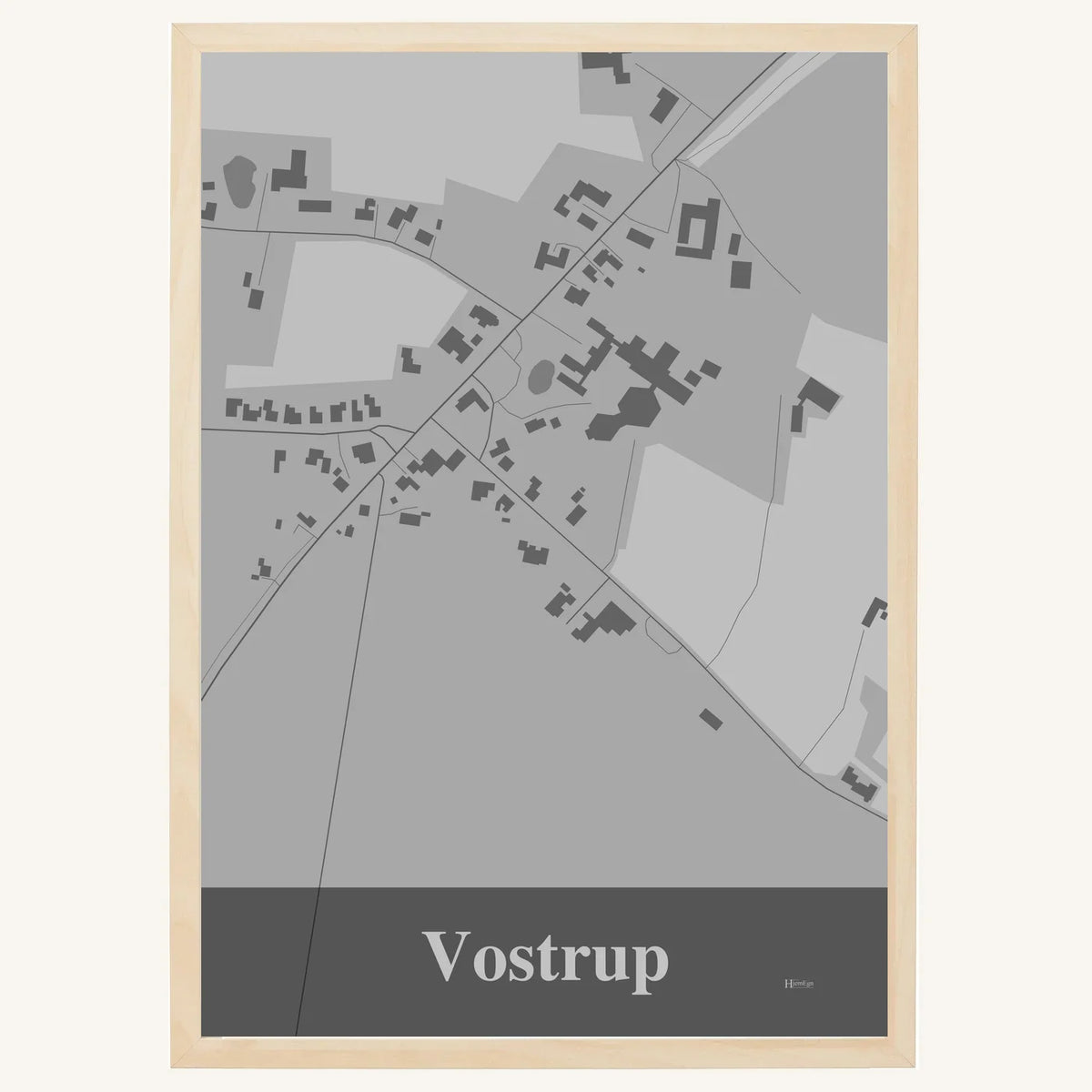 Vostrup plakat – Firkantet 2026 – Lys pastel grå