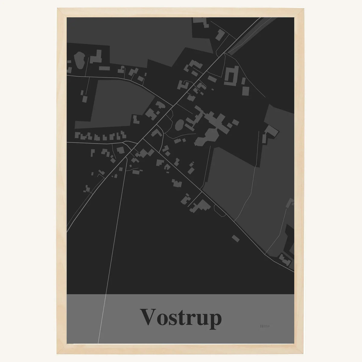 Vostrup plakat – Firkantet 2026 – Mørk grå