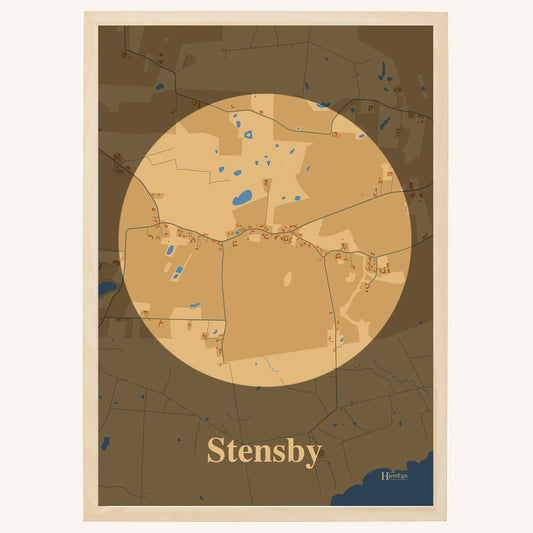 Stensby plakat – Centrum 2026 – Lys pastel brun