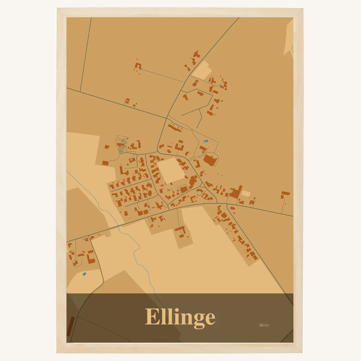 Ellinge plakat – Firkantet 2026 – Lys pastel brun