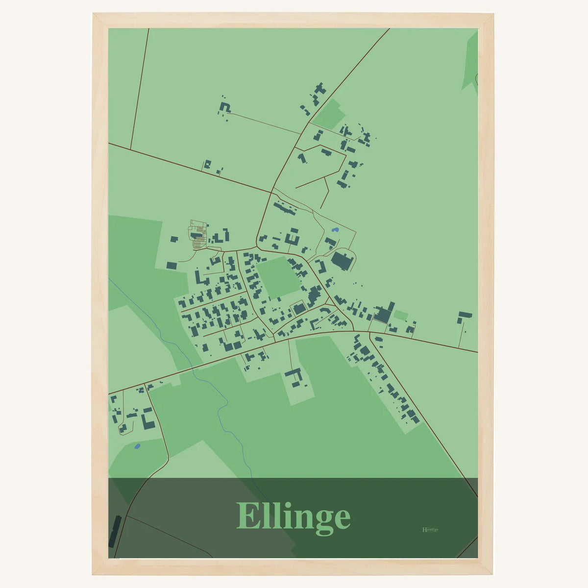 Ellinge plakat – Firkantet 2026 – Lys pastel grøn