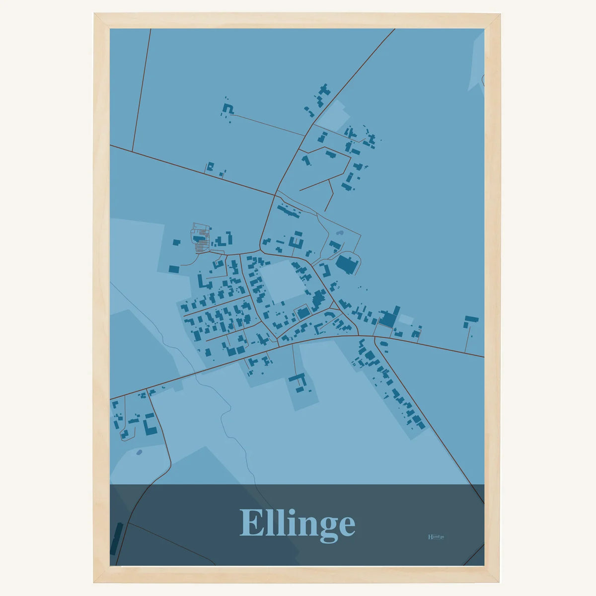 Ellinge plakat – Firkantet 2026 – Lys pastel blå