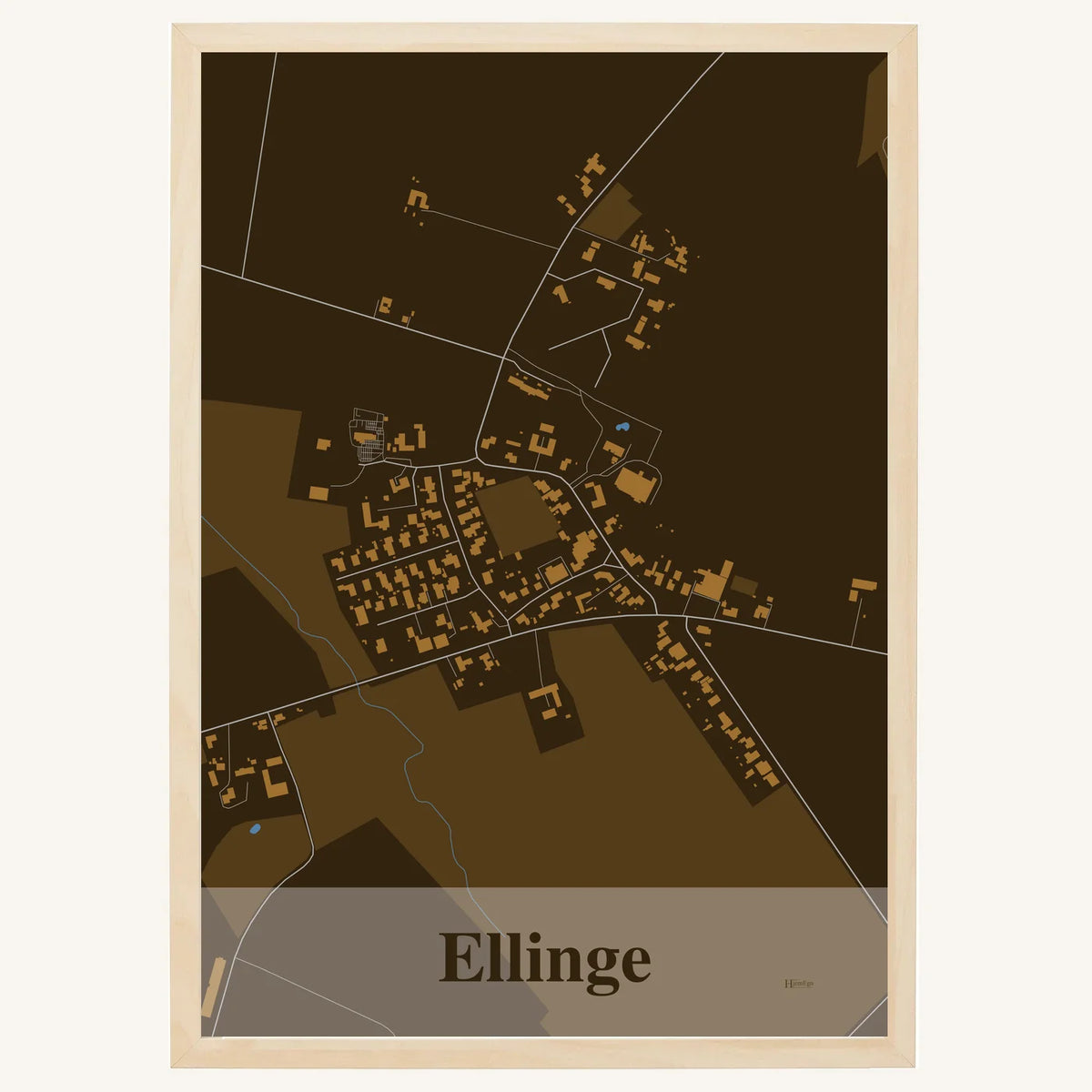 Ellinge plakat – Firkantet 2026 – Mørk brun