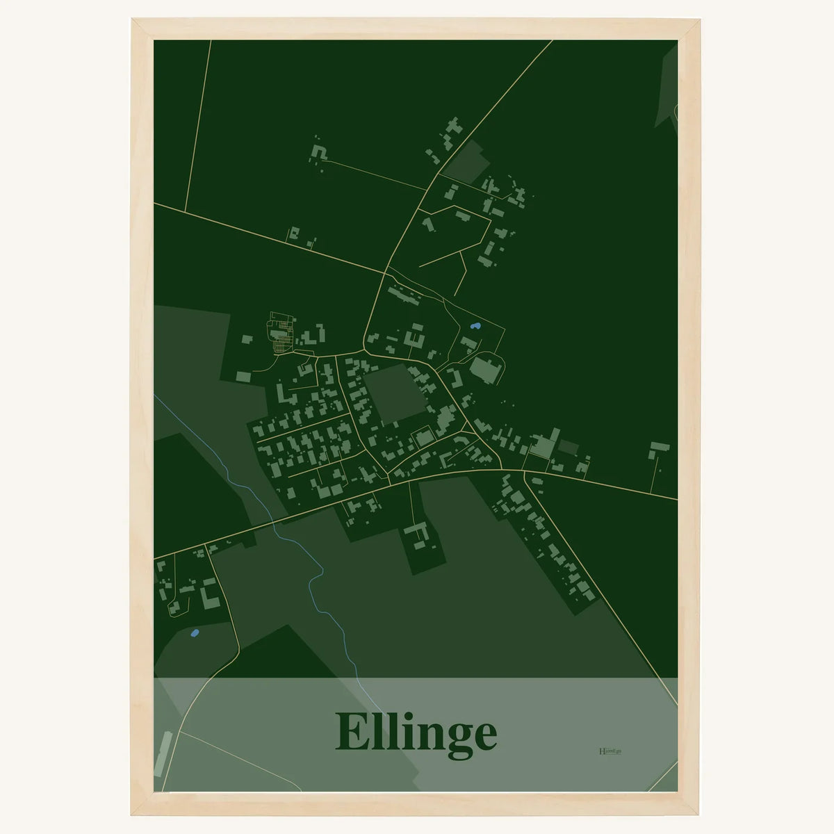 Ellinge plakat – Firkantet 2026 – Mørk grøn