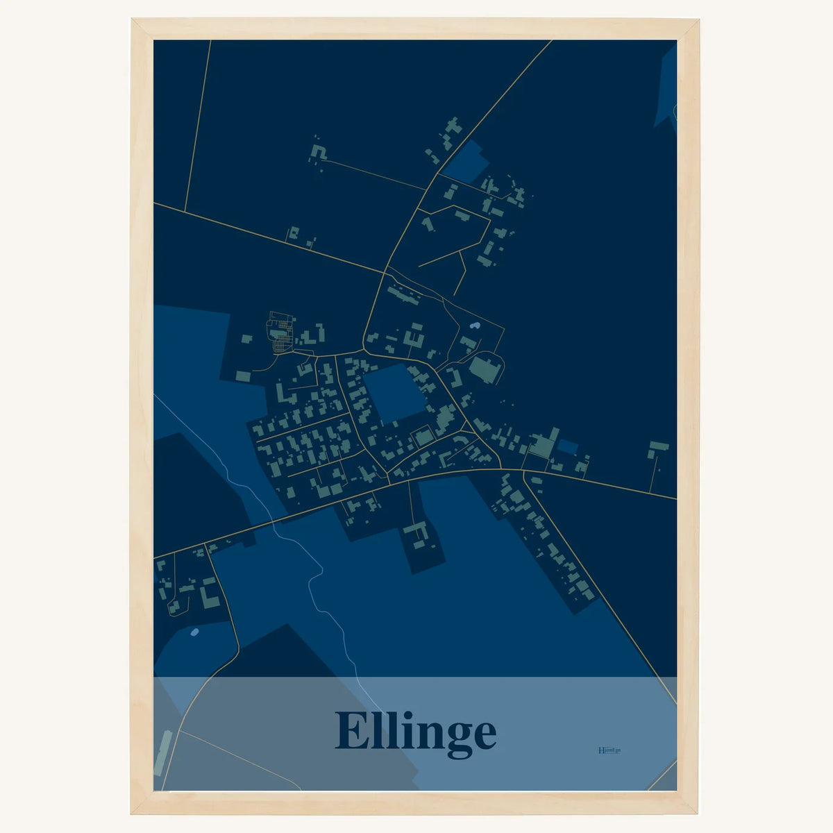 Ellinge plakat – Firkantet 2026 – Mørk blå
