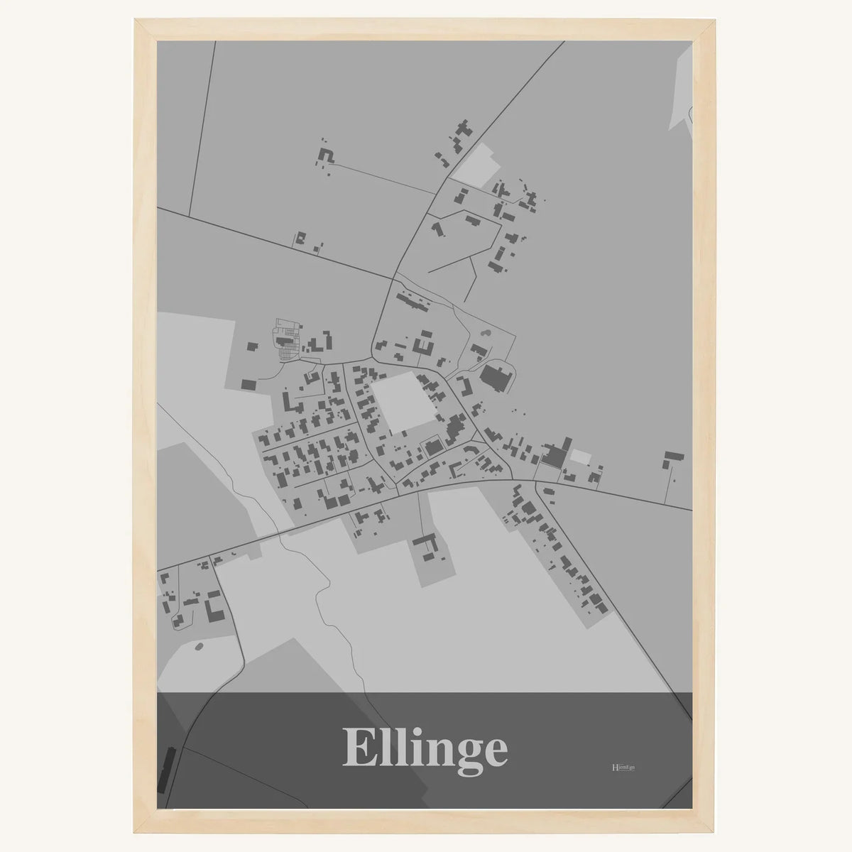 Ellinge plakat – Firkantet 2026 – Lys pastel grå