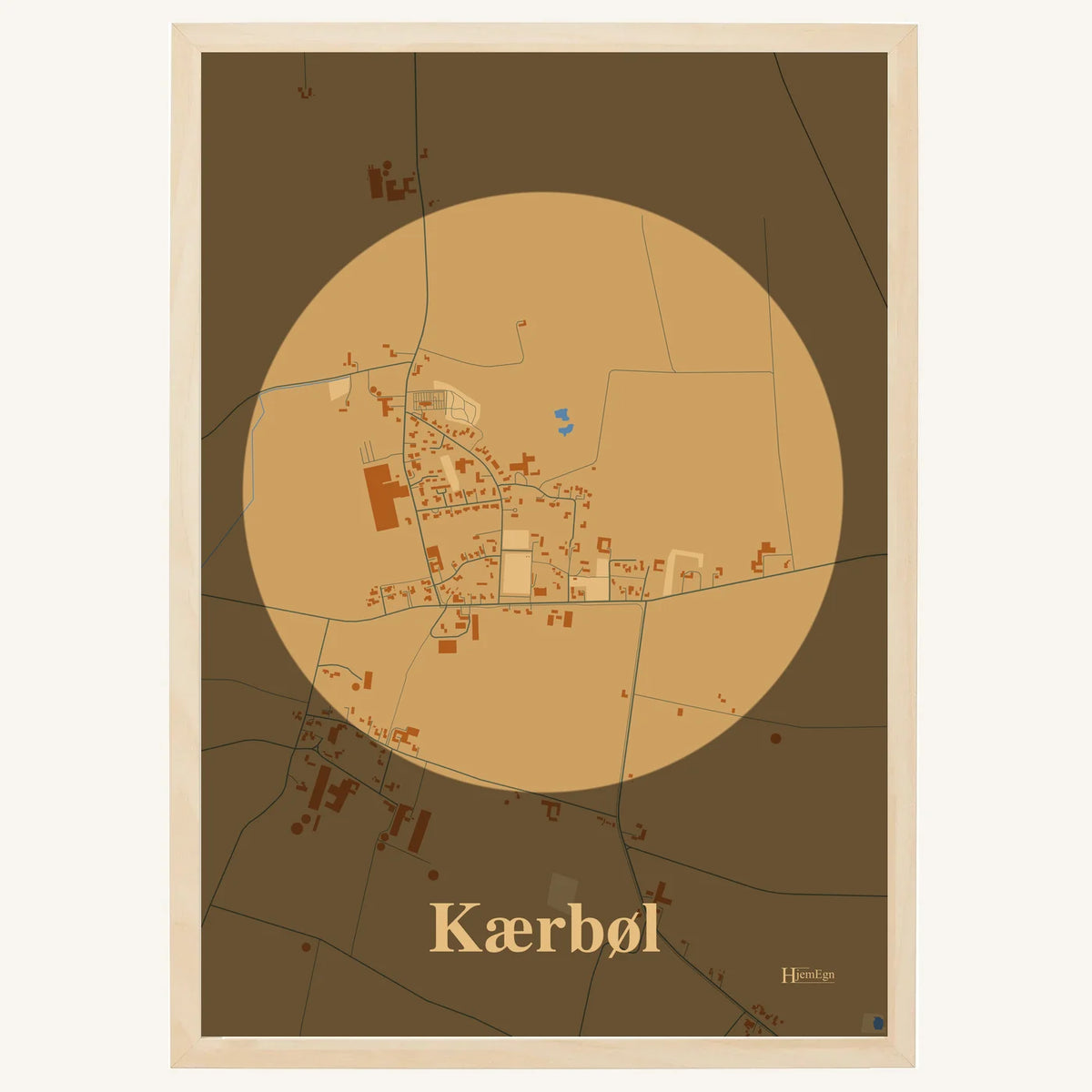 Kærbøl plakat – Centrum 2026 – Lys pastel brun