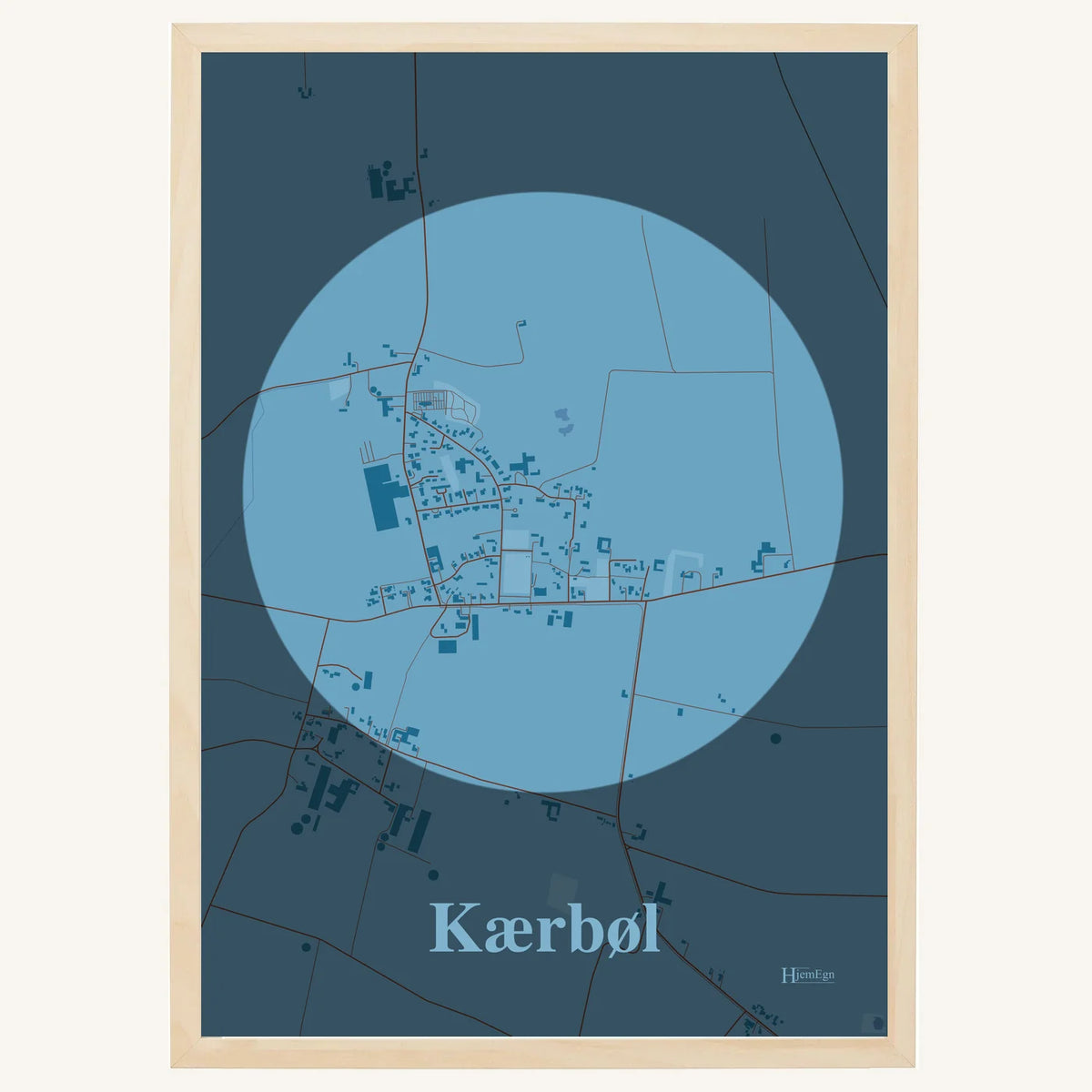 Kærbøl plakat – Centrum 2026 – Lys pastel blå