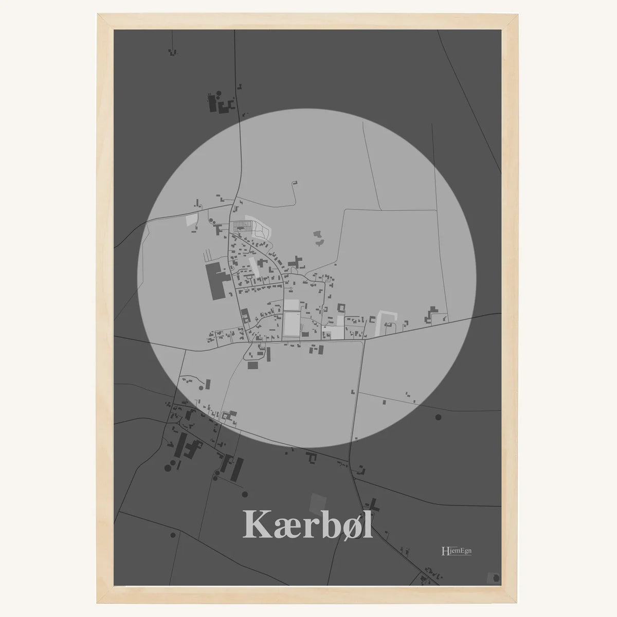 Kærbøl plakat – Centrum 2026 – Lys pastel grå