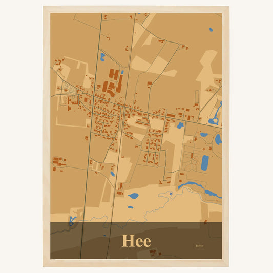 Hee plakat – Firkantet 2026 – Lys pastel brun