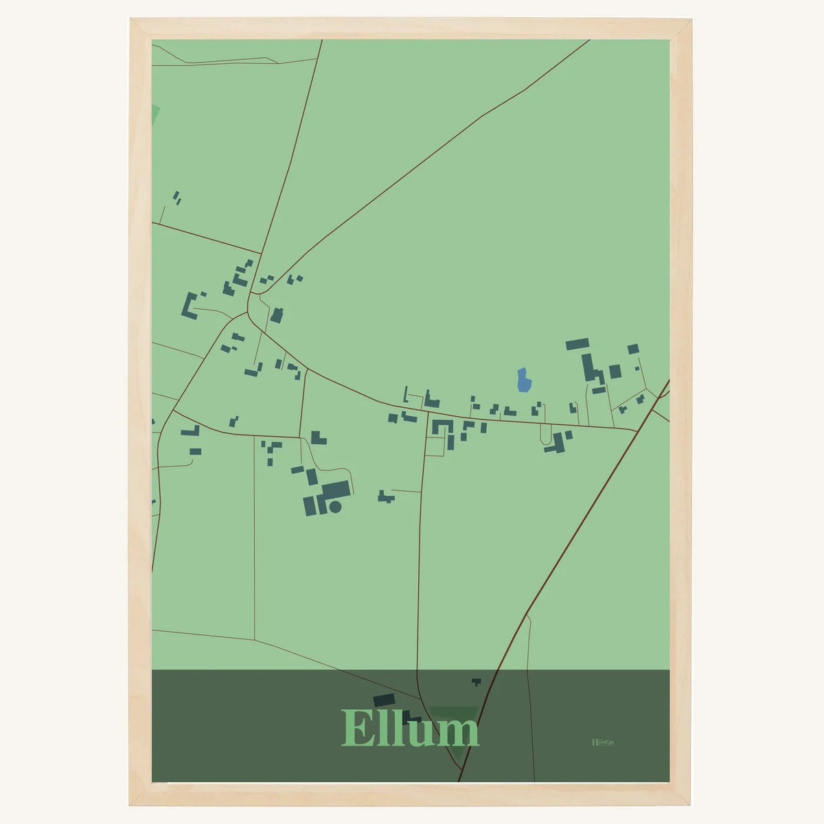 Ellum plakat – Firkantet 2026 – Lys pastel grøn