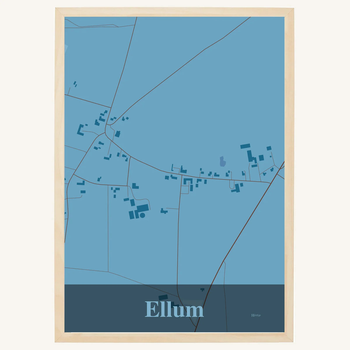 Ellum plakat – Firkantet 2026 – Lys pastel blå