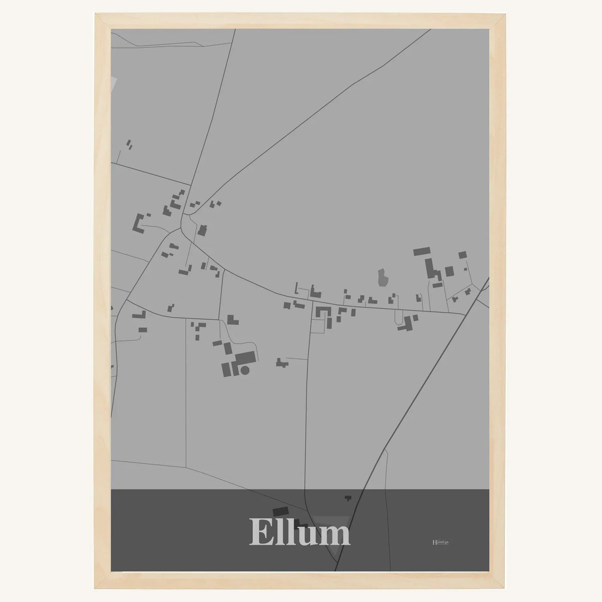 Ellum plakat – Firkantet 2026 – Lys pastel grå