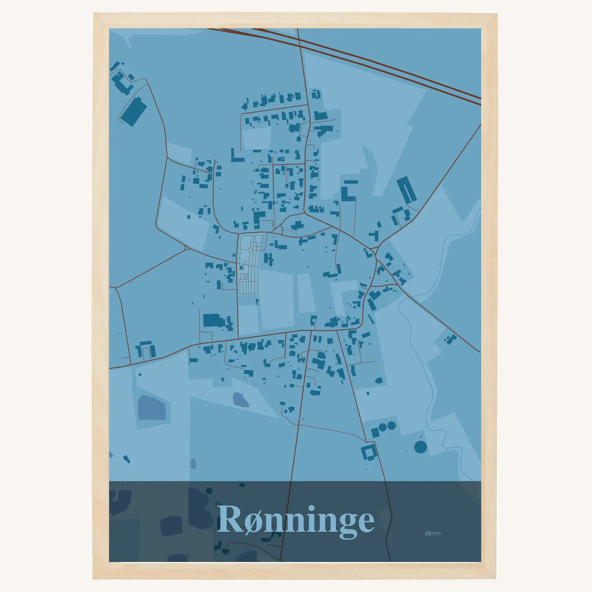Rønninge plakat – Firkantet 2026 – Lys pastel blå