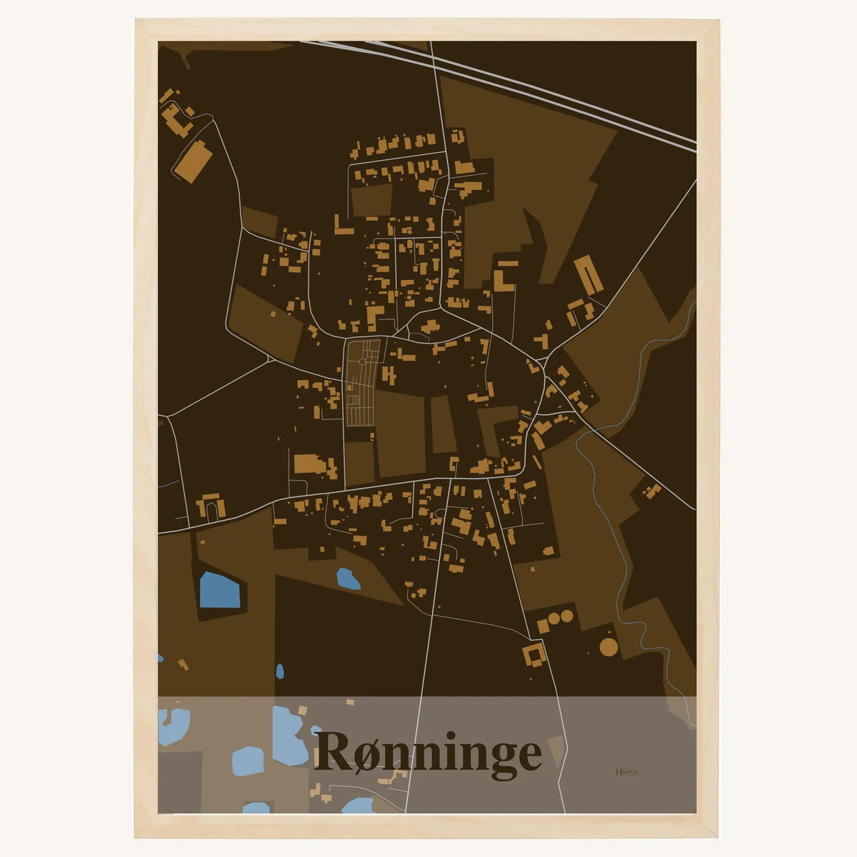 Rønninge plakat – Firkantet 2026 – Mørk brun