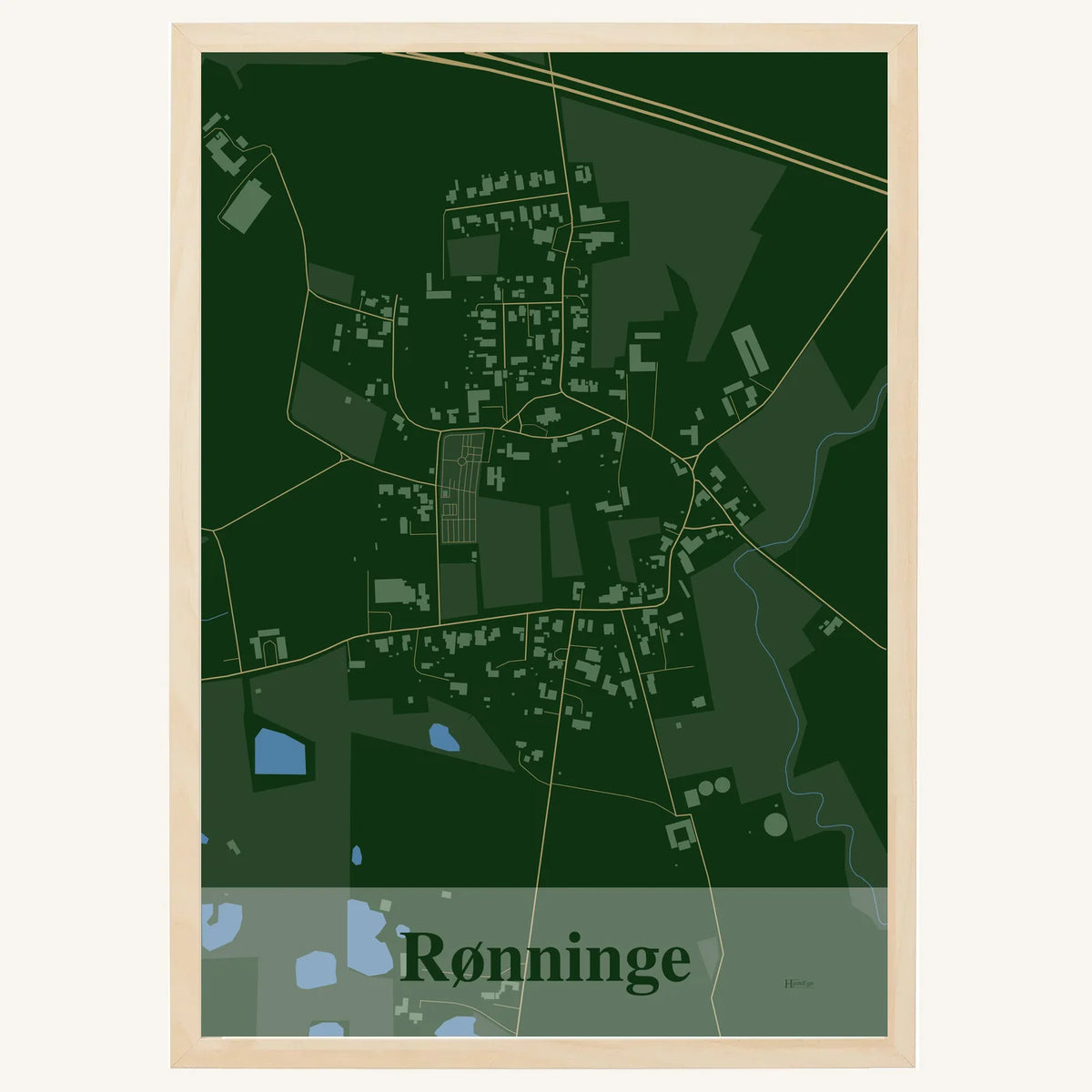 Rønninge plakat – Firkantet 2026 – Mørk grøn