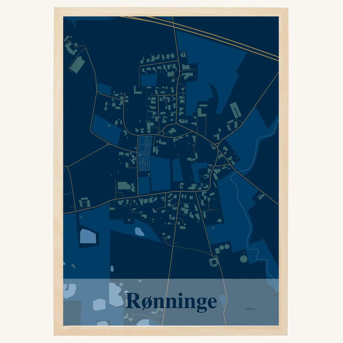 Rønninge plakat – Firkantet 2026 – Mørk blå