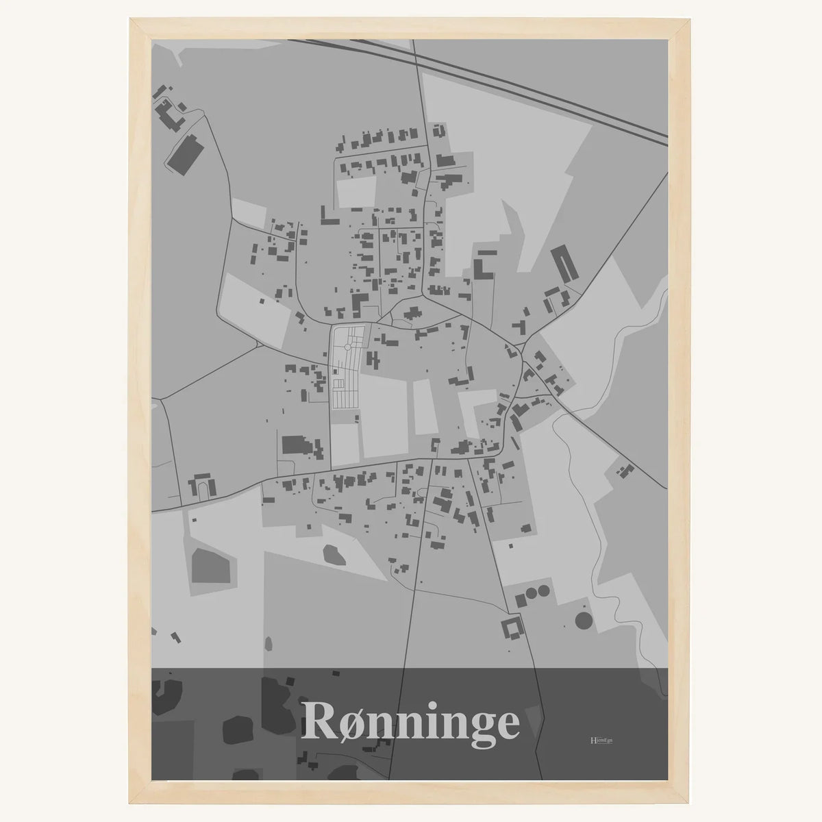 Rønninge plakat – Firkantet 2026 – Lys pastel grå