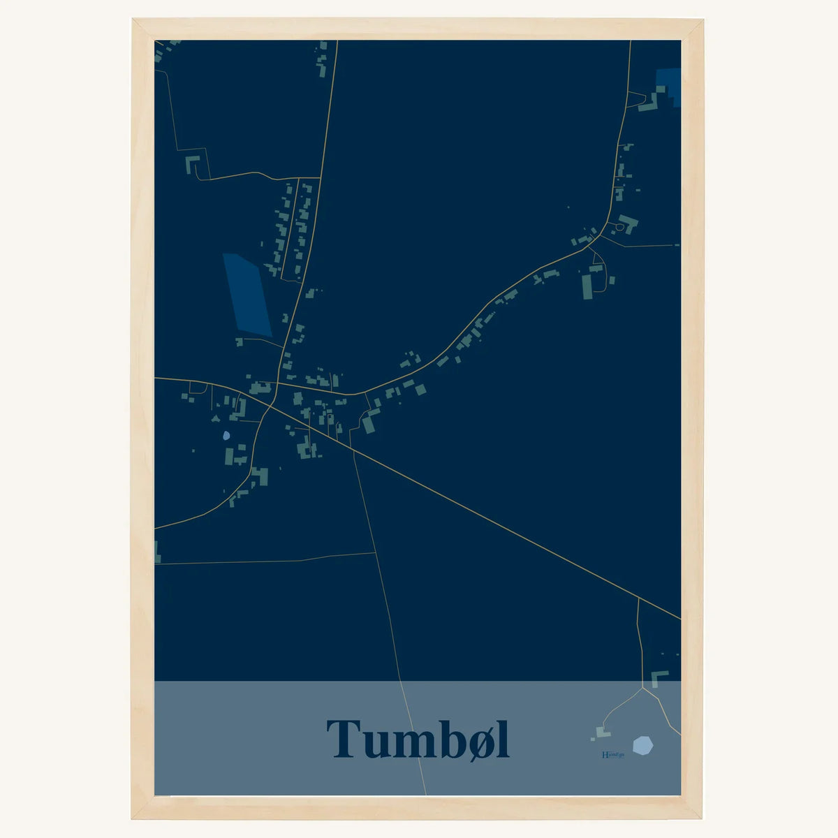 Tumbøl plakat – Firkantet 2026 – Mørk blå