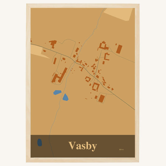 Vasby plakat – Firkantet 2026 – Lys pastel brun