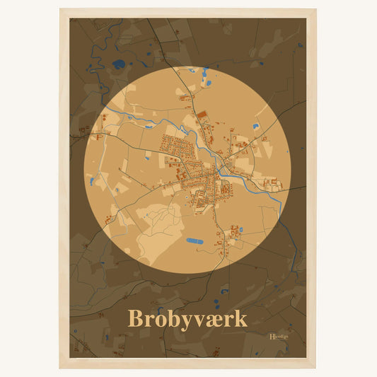 Brobyværk plakat – Centrum 2026 – Lys pastel brun