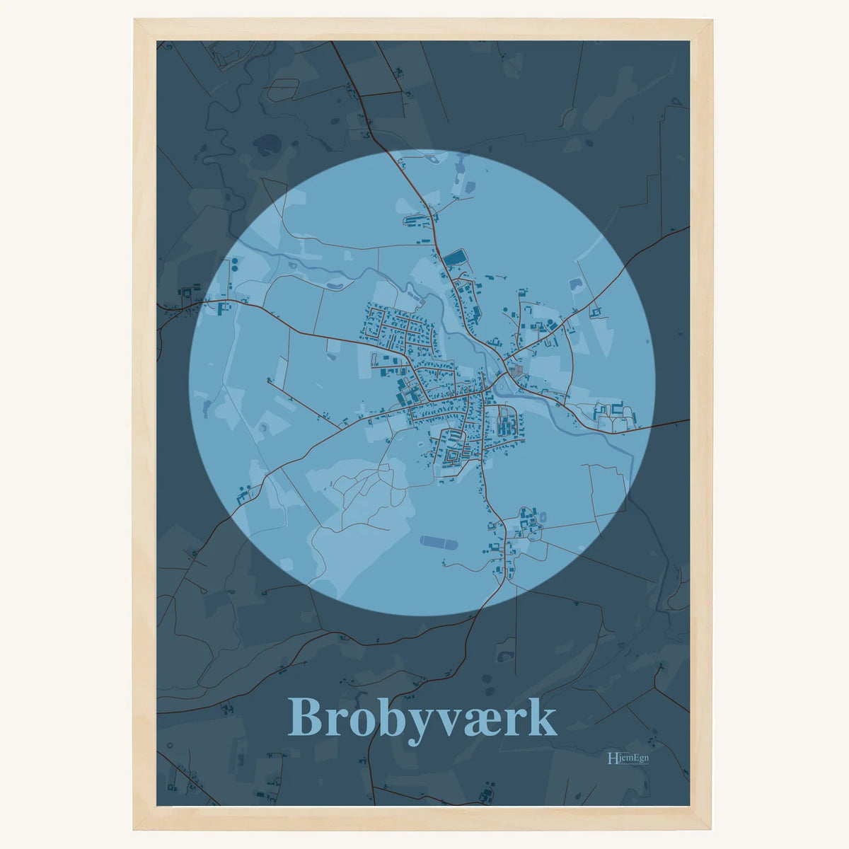 Brobyværk plakat – Centrum 2026 – Lys pastel blå