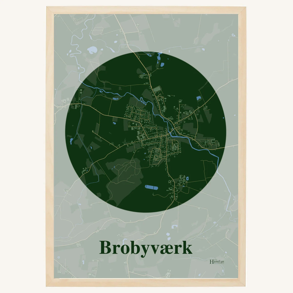 Brobyværk plakat – Centrum 2026 – Mørk grøn