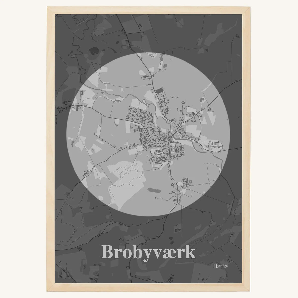 Brobyværk plakat – Centrum 2026 – Lys pastel grå
