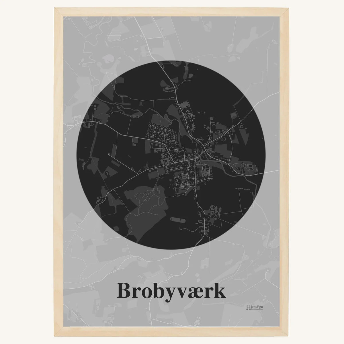 Brobyværk plakat – Centrum 2026 – Mørk grå