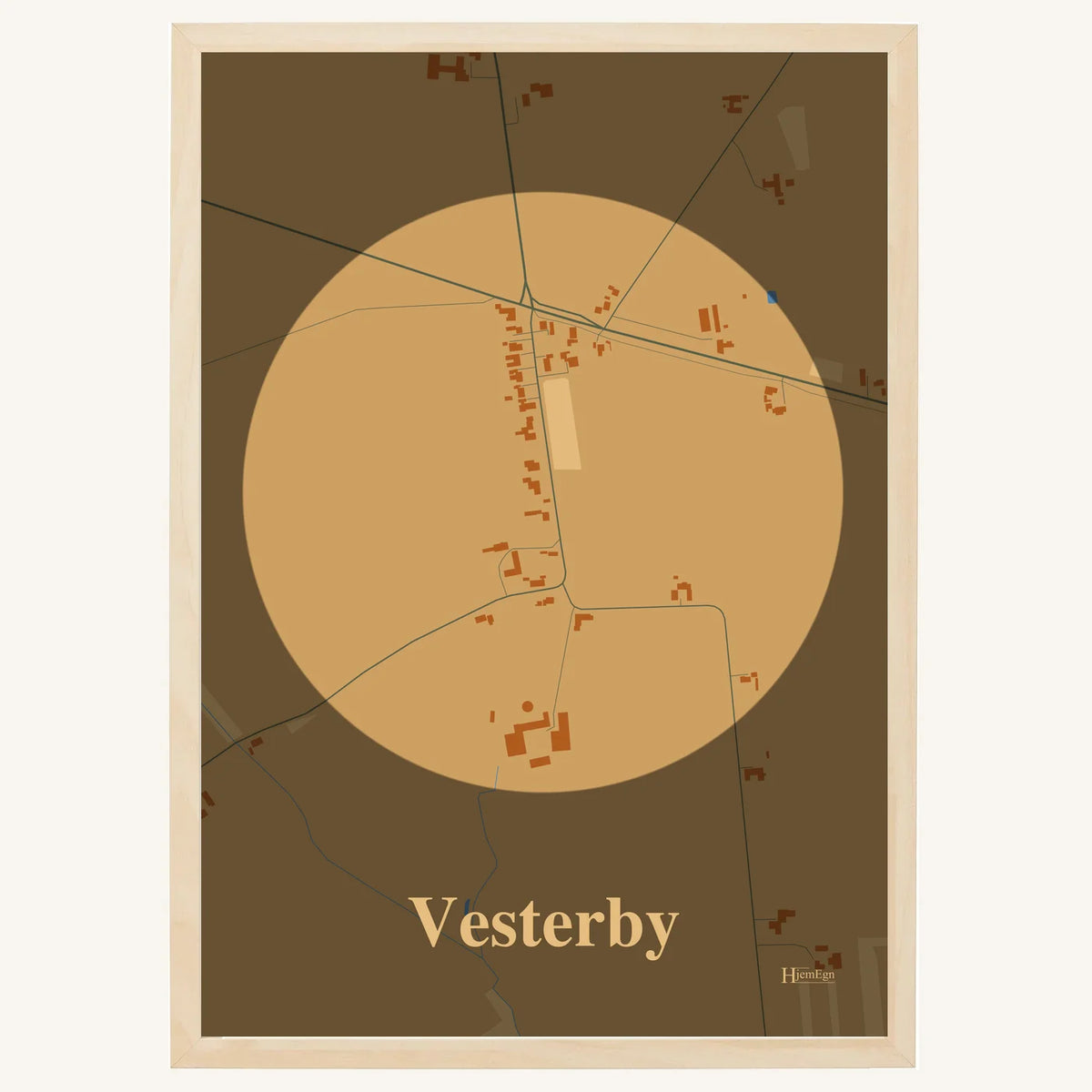 Vesterby plakat – Centrum 2026 – Lys pastel brun