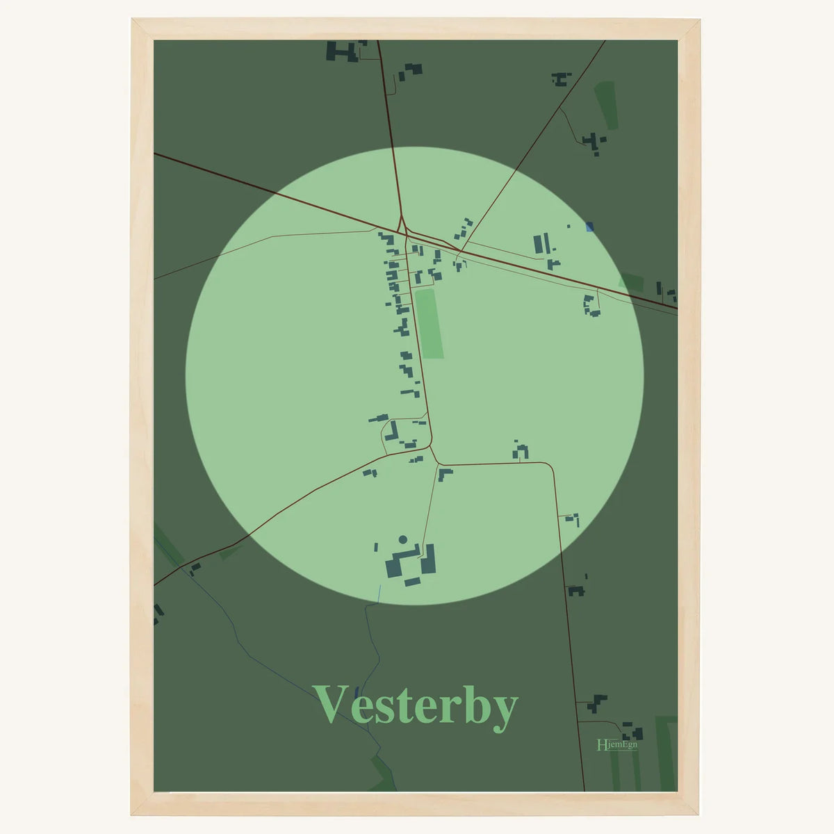 Vesterby plakat – Centrum 2026 – Lys pastel grøn