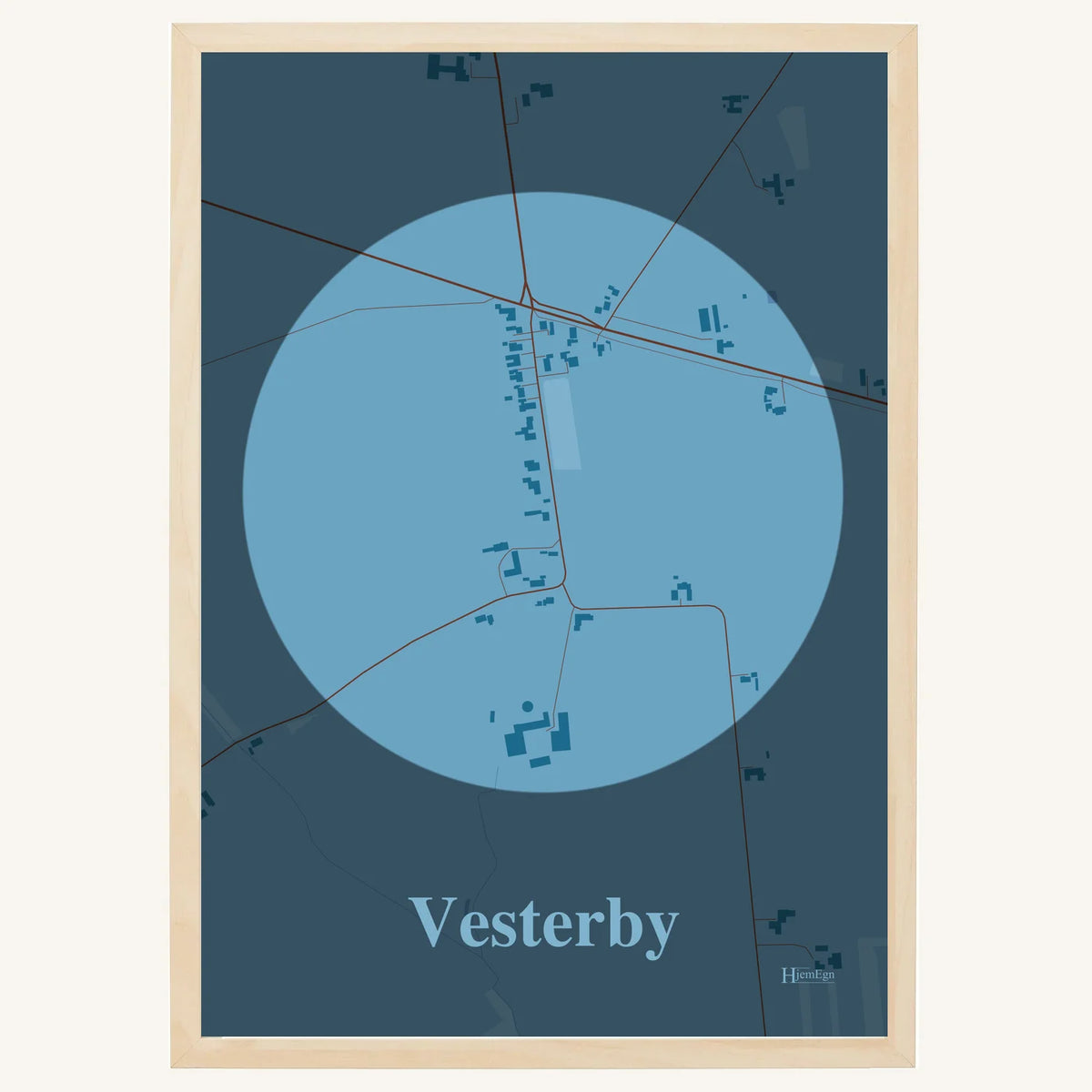 Vesterby plakat – Centrum 2026 – Lys pastel blå
