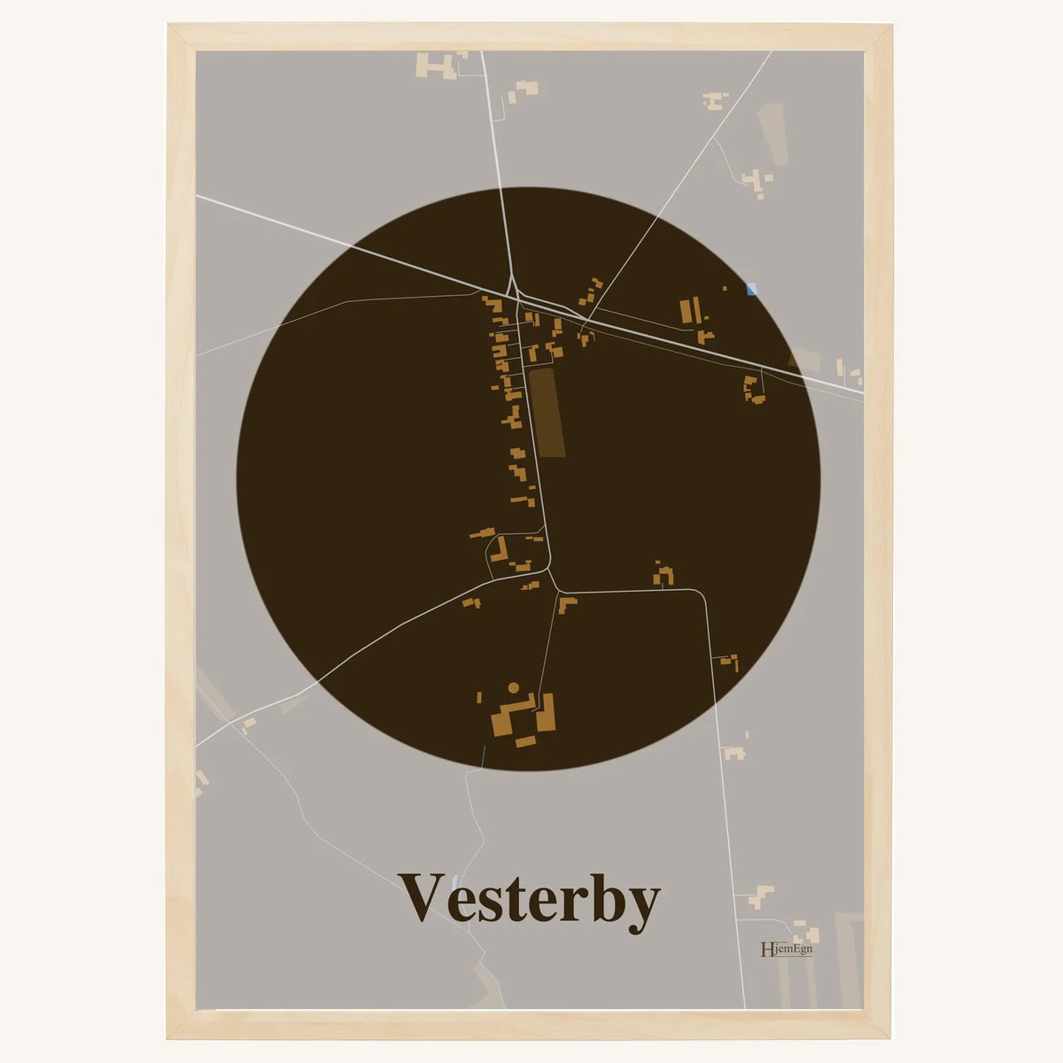 Vesterby plakat – Centrum 2026 – Mørk brun