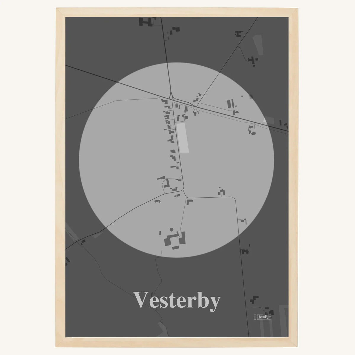 Vesterby plakat – Centrum 2026 – Lys pastel grå