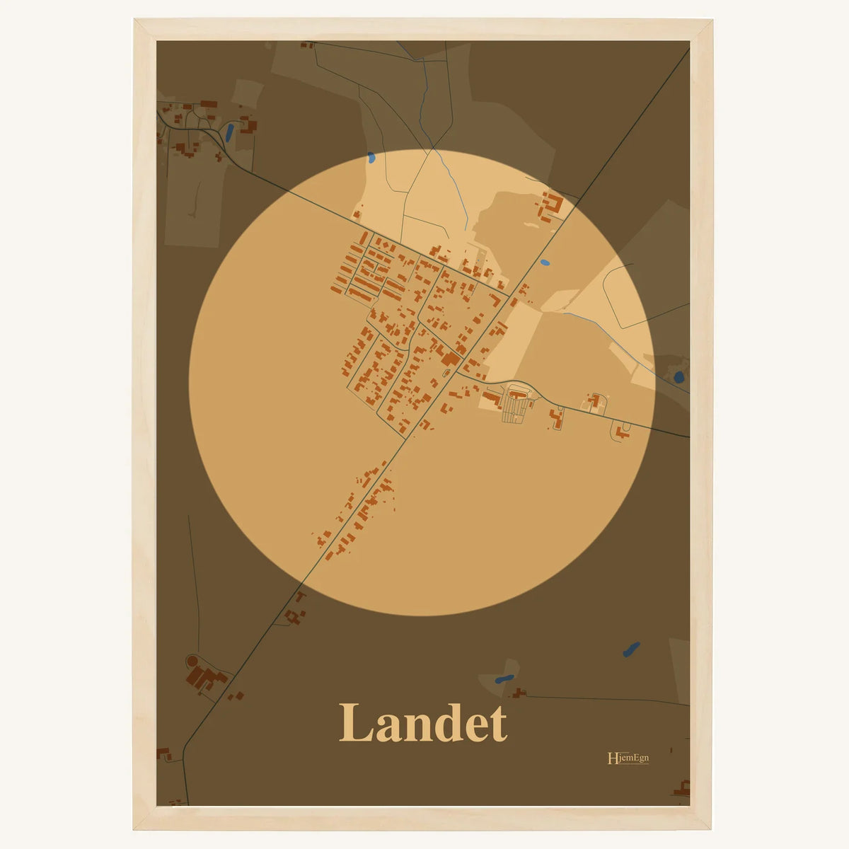 Landet plakat – Centrum 2026 – Lys pastel brun