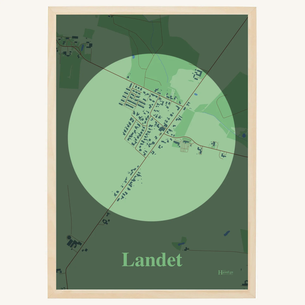 Landet plakat – Centrum 2026 – Lys pastel grøn