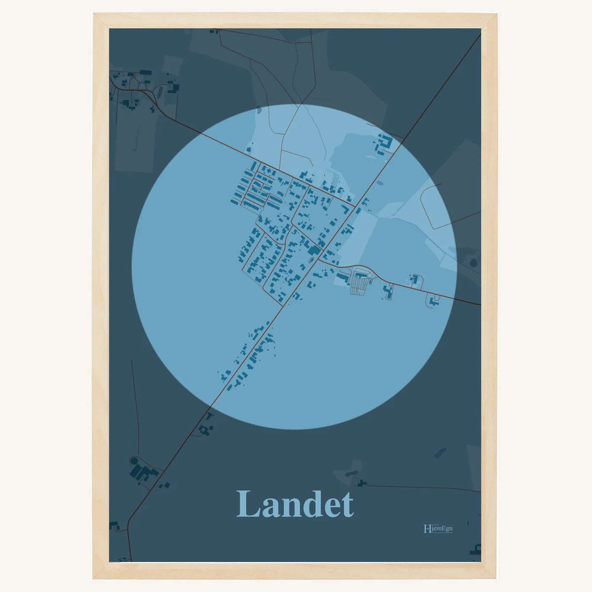 Landet plakat – Centrum 2026 – Lys pastel blå