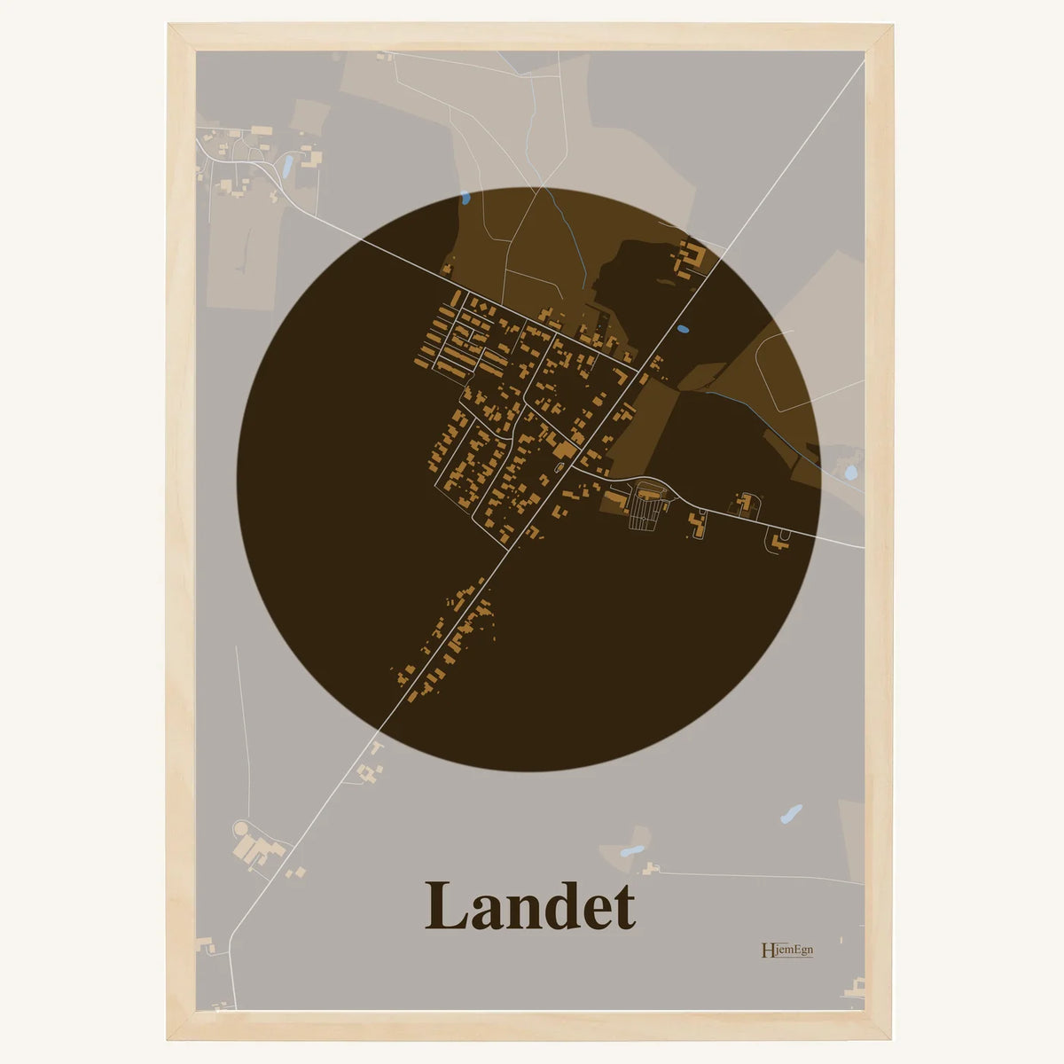 Landet plakat – Centrum 2026 – Mørk brun