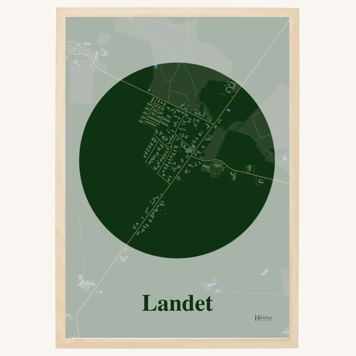 Landet plakat – Centrum 2026 – Mørk grøn