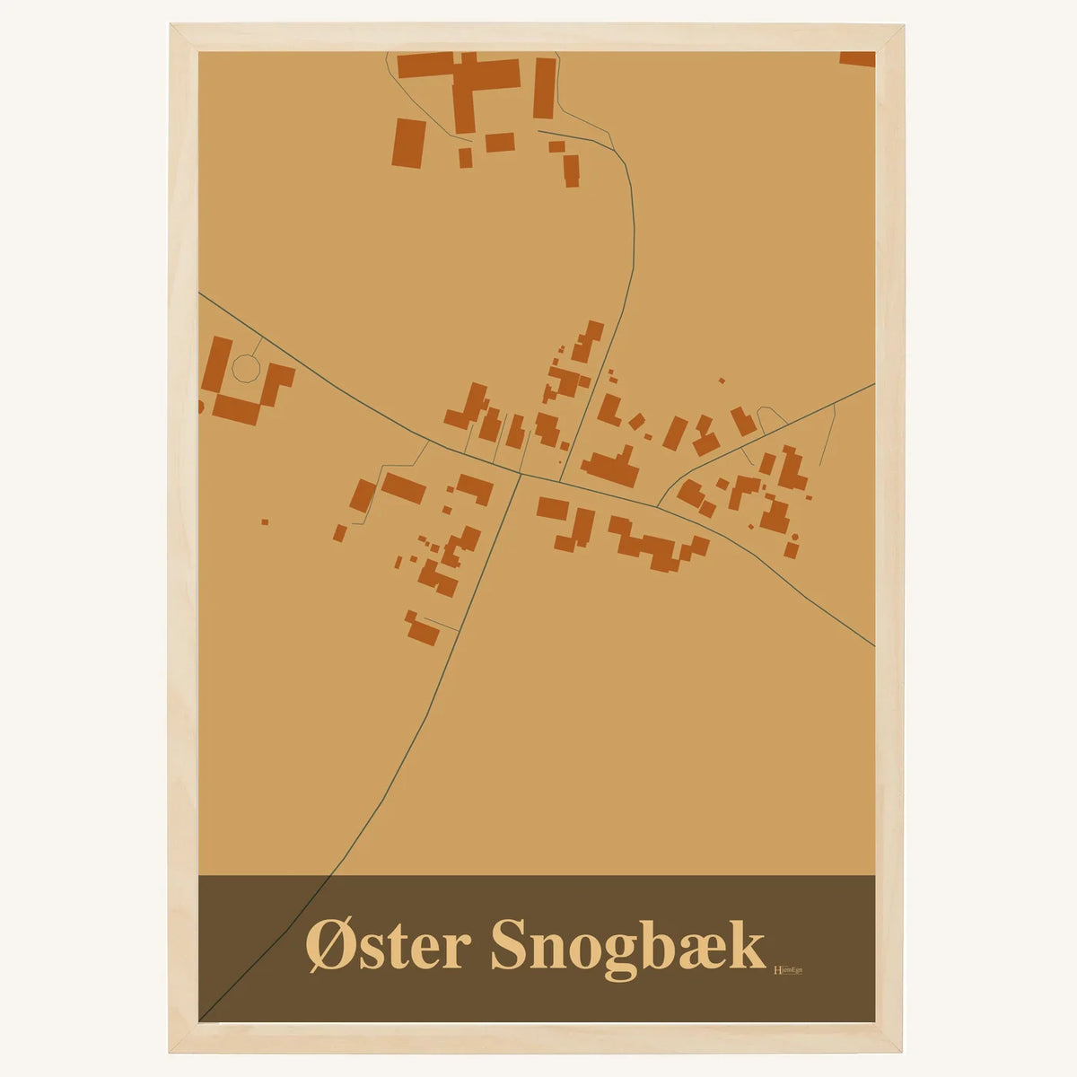 Øster Snogbæk plakat – Firkantet 2026 – Lys pastel brun