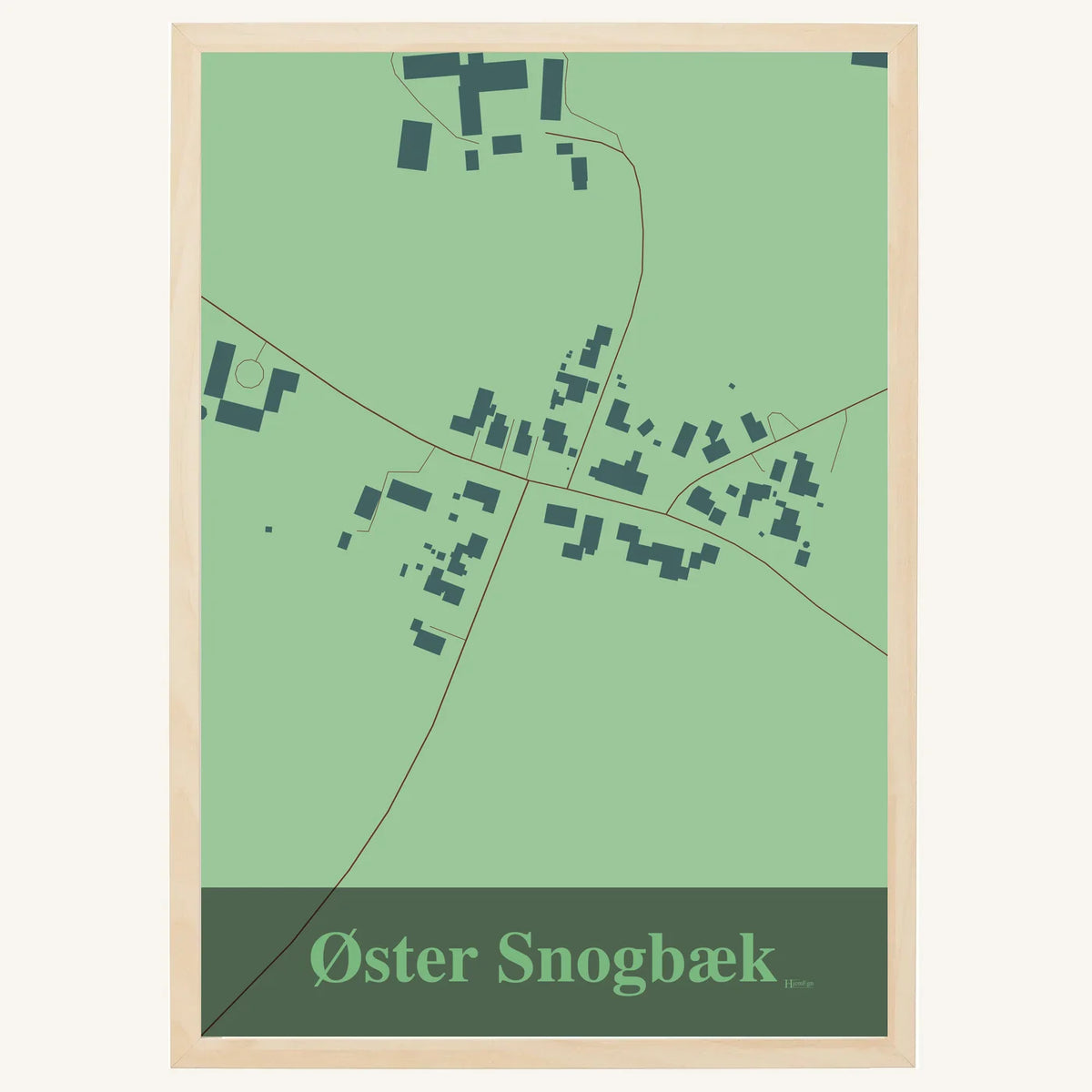 Øster Snogbæk plakat – Firkantet 2026 – Lys pastel grøn