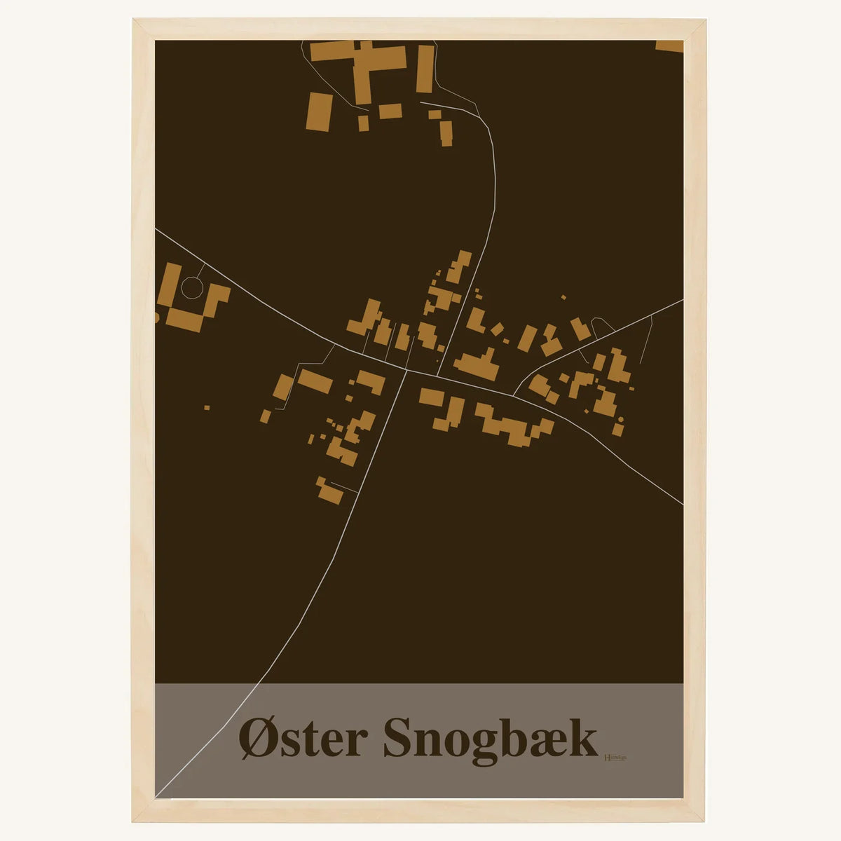 Øster Snogbæk plakat – Firkantet 2026 – Mørk brun