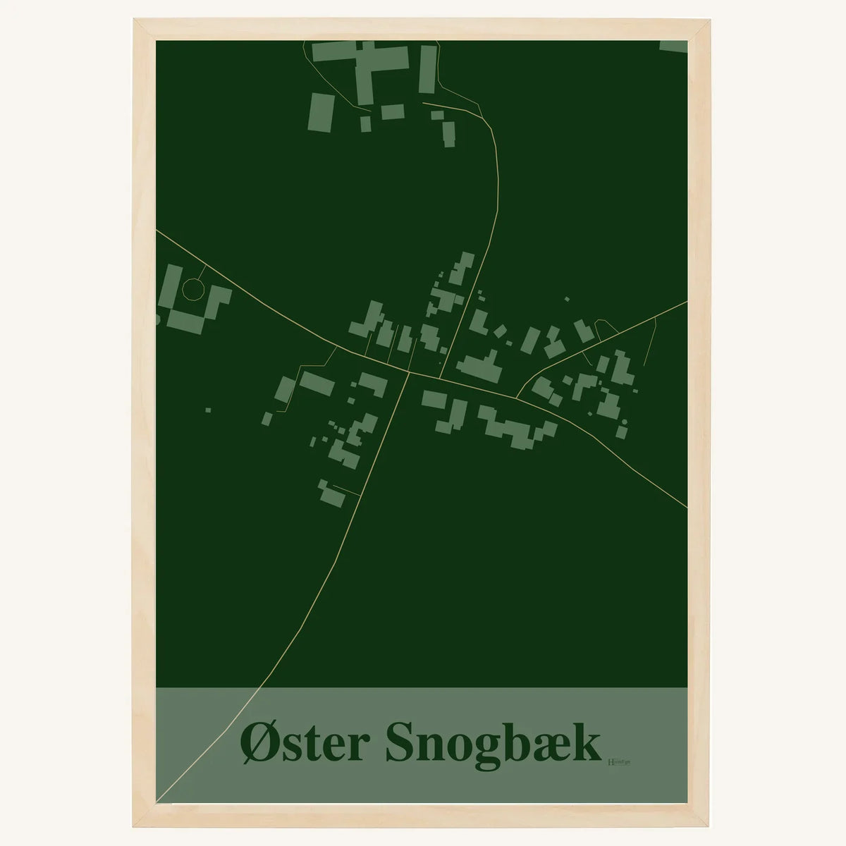 Øster Snogbæk plakat – Firkantet 2026 – Mørk grøn