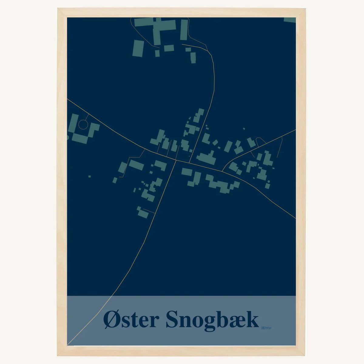 Øster Snogbæk plakat – Firkantet 2026 – Mørk blå
