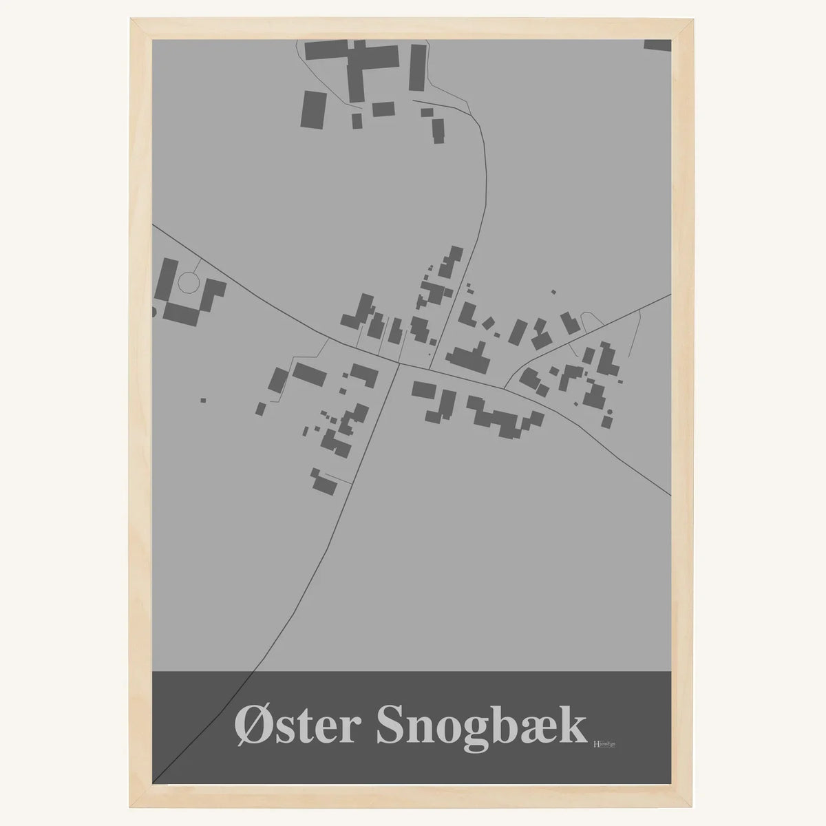 Øster Snogbæk plakat – Firkantet 2026 – Lys pastel grå