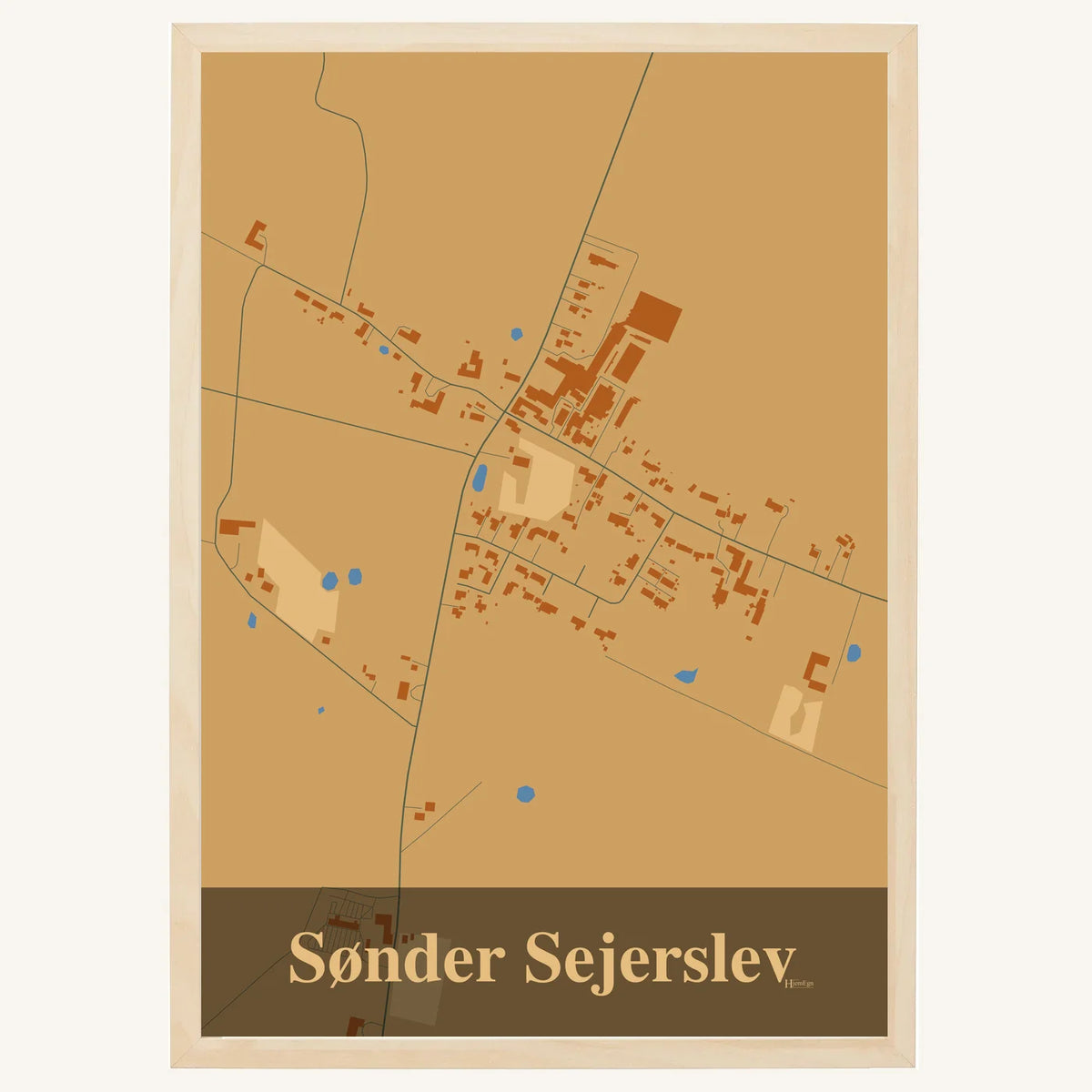 Sønder Sejerslev plakat – Firkantet 2026 – Lys pastel brun