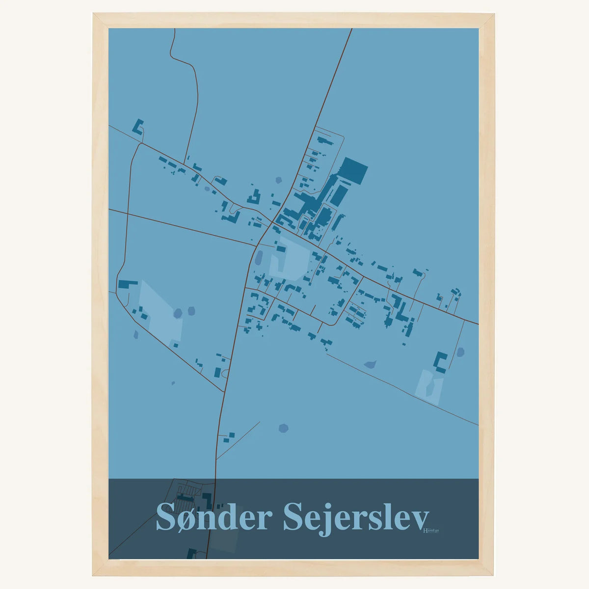 Sønder Sejerslev plakat – Firkantet 2026 – Lys pastel blå