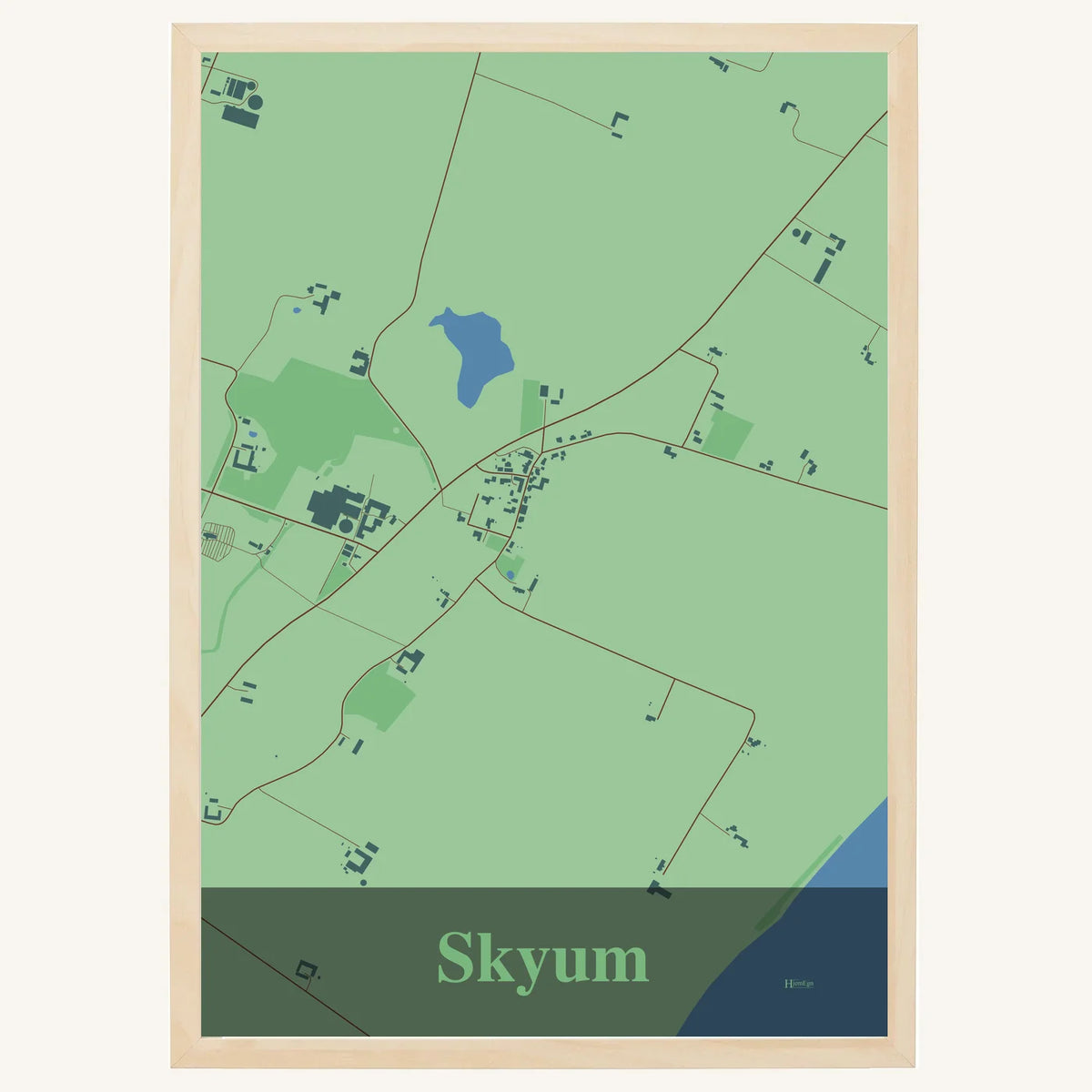 Skyum plakat – Firkantet 2026 – Lys pastel grøn