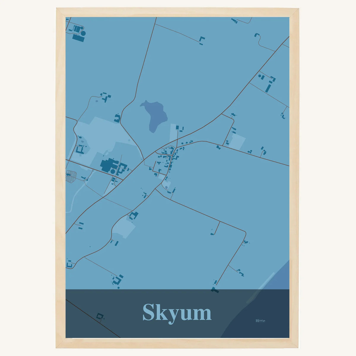 Skyum plakat – Firkantet 2026 – Lys pastel blå