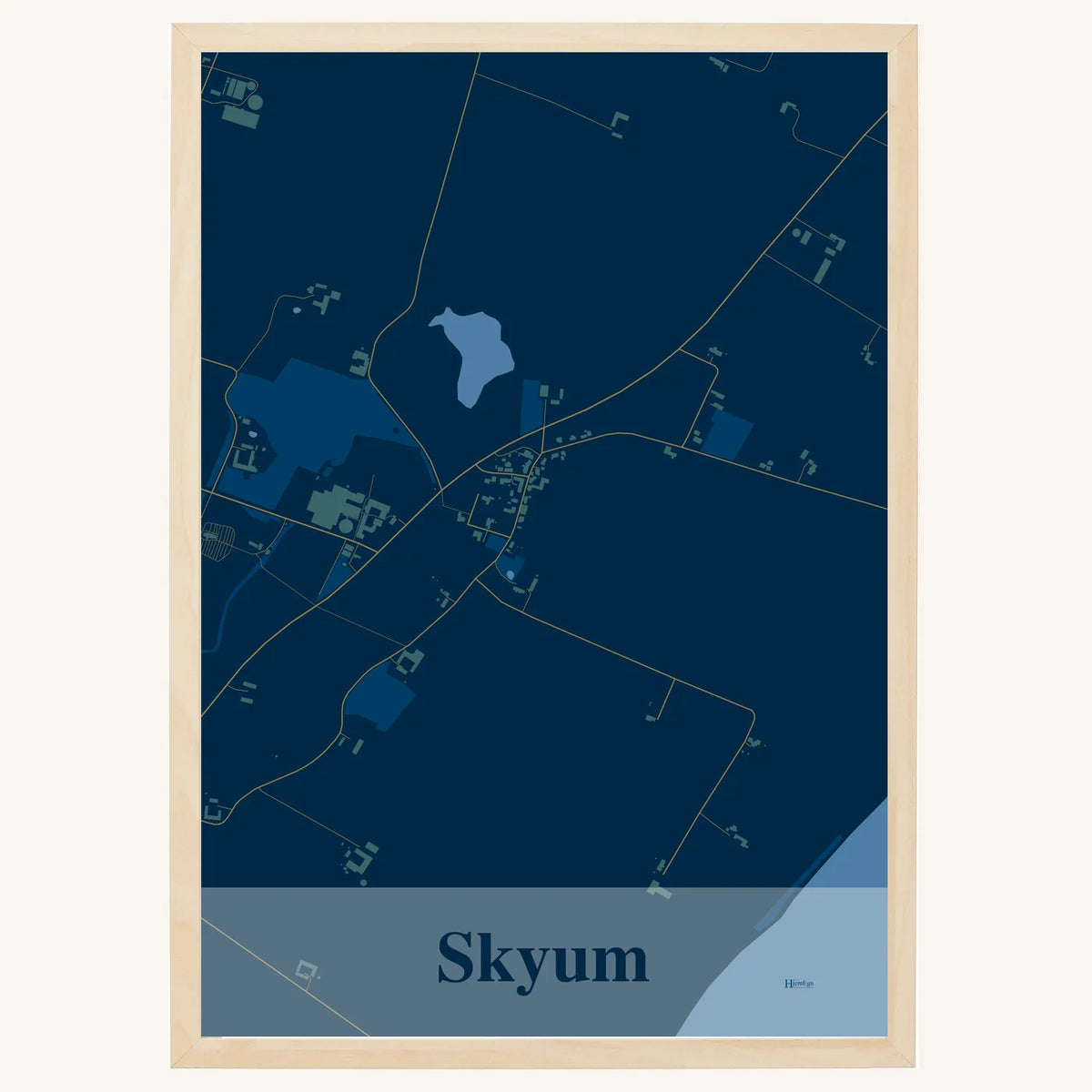 Skyum plakat – Firkantet 2026 – Mørk blå